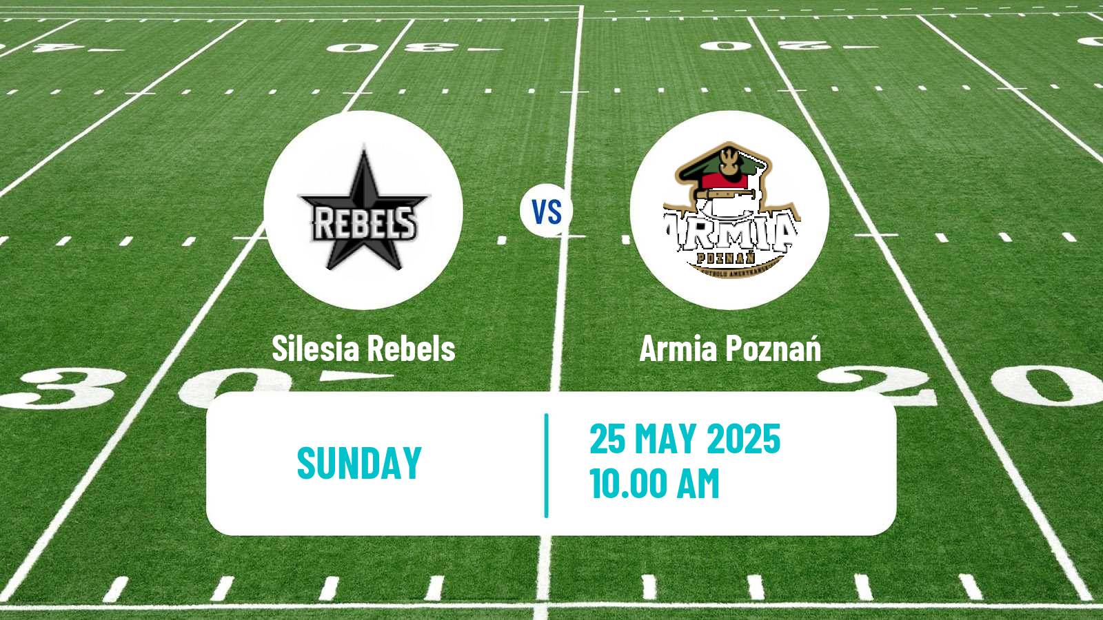 American football Polish PFL 1 Silesia Rebels - Armia Poznań
