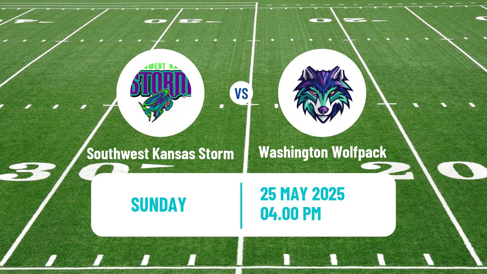 Arena football AF1 Southwest Kansas Storm - Washington Wolfpack