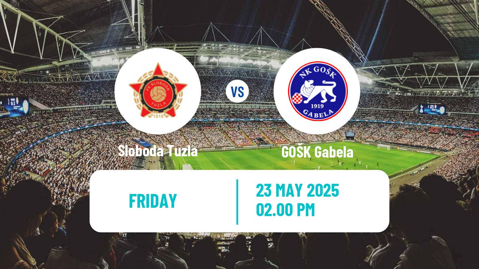 Soccer Bosnian Premier League Sloboda Tuzla - GOŠK Gabela