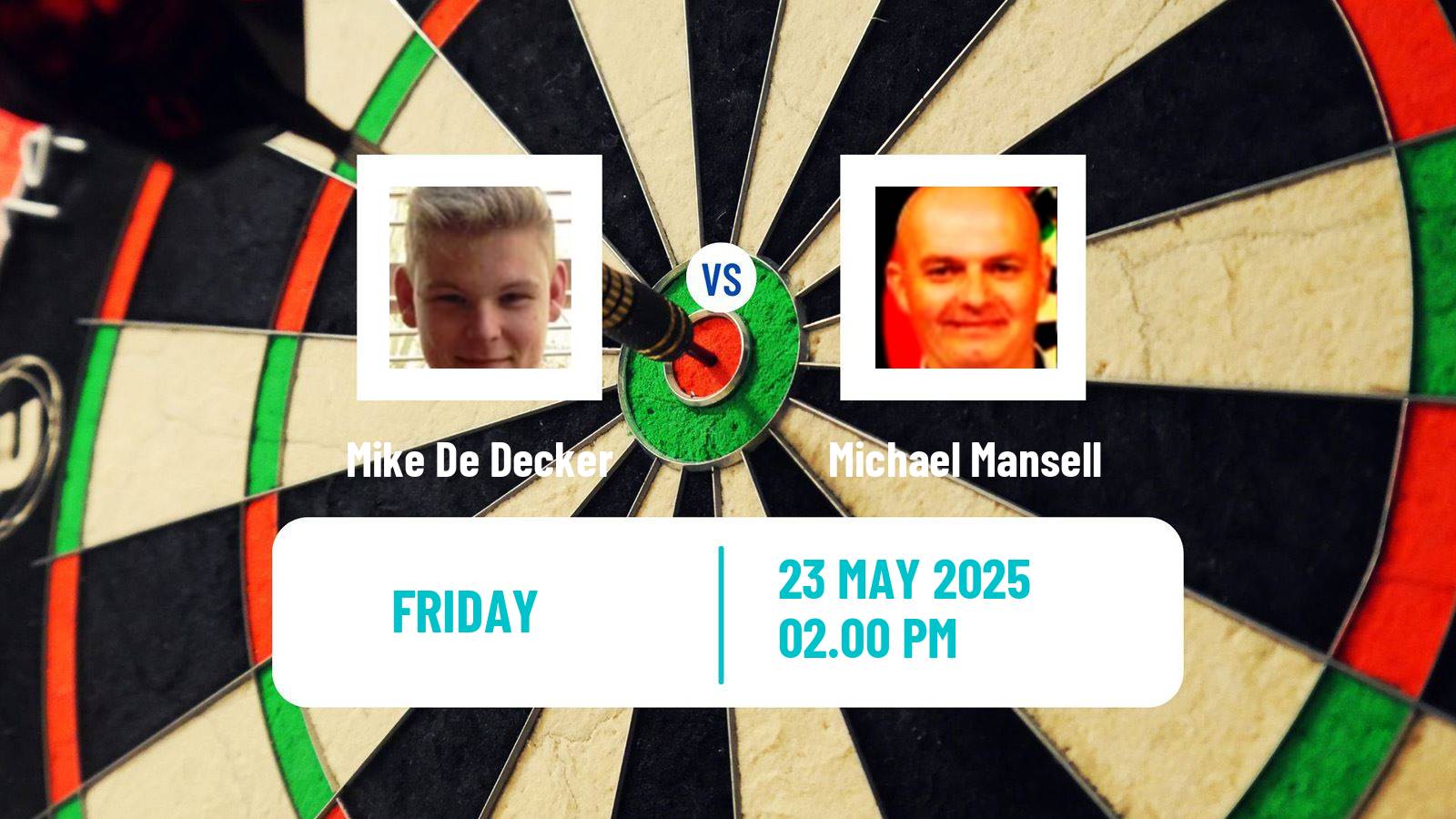 Darts European Tour 7 2025 Mike De Decker - Michael Mansell