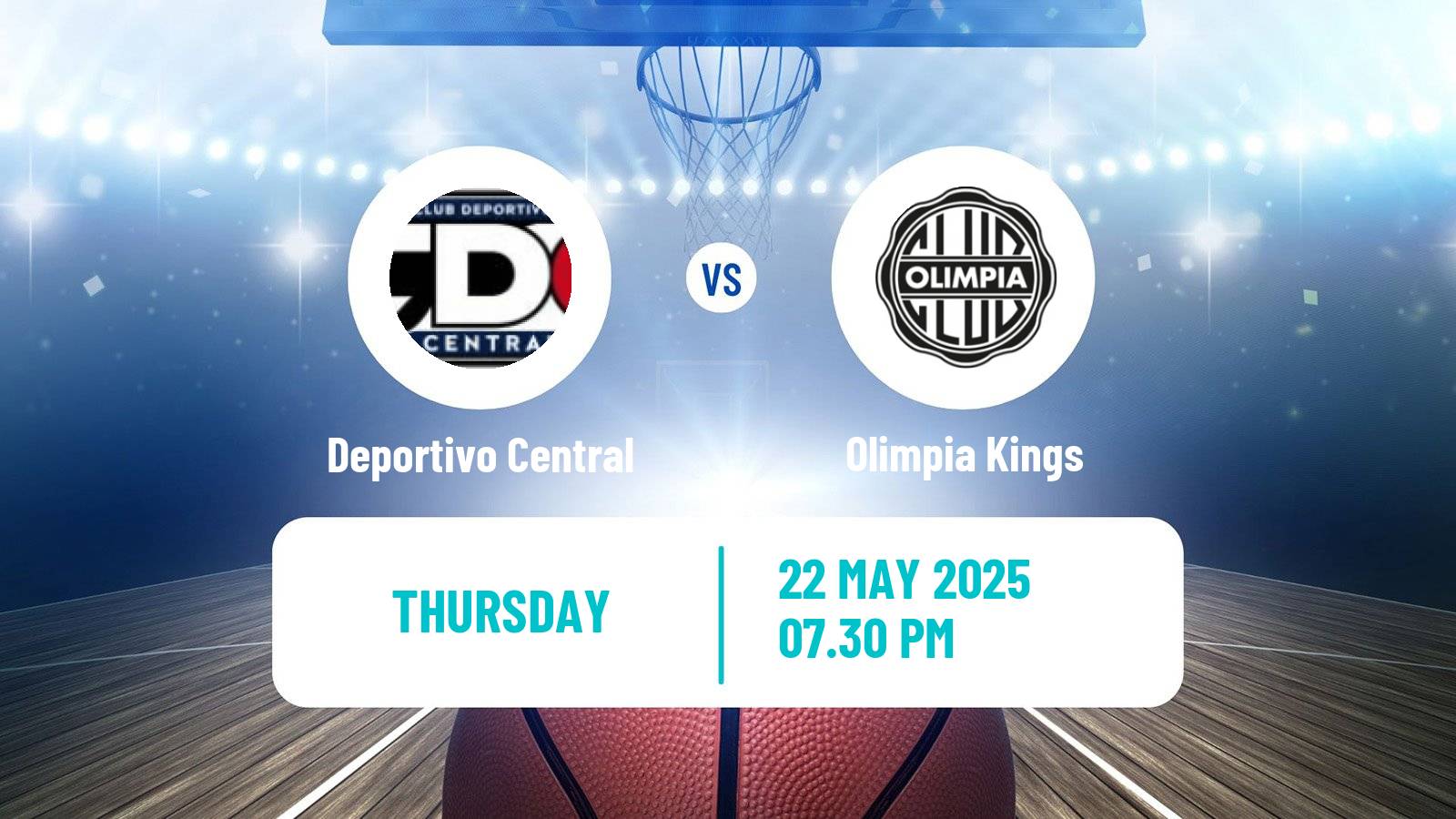 Basketball Paraguayan LNB Basketball Deportivo Central - Olimpia Kings
