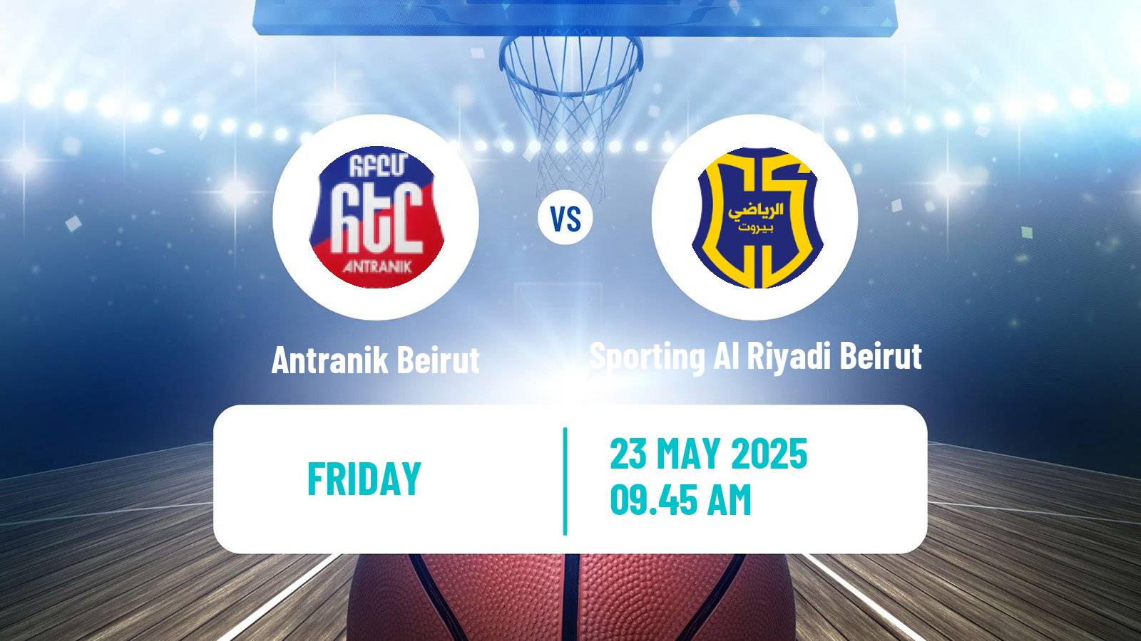 Basketball Lebanese Division 1 Basketball Antranik Beirut - Sporting Al Riyadi Beirut