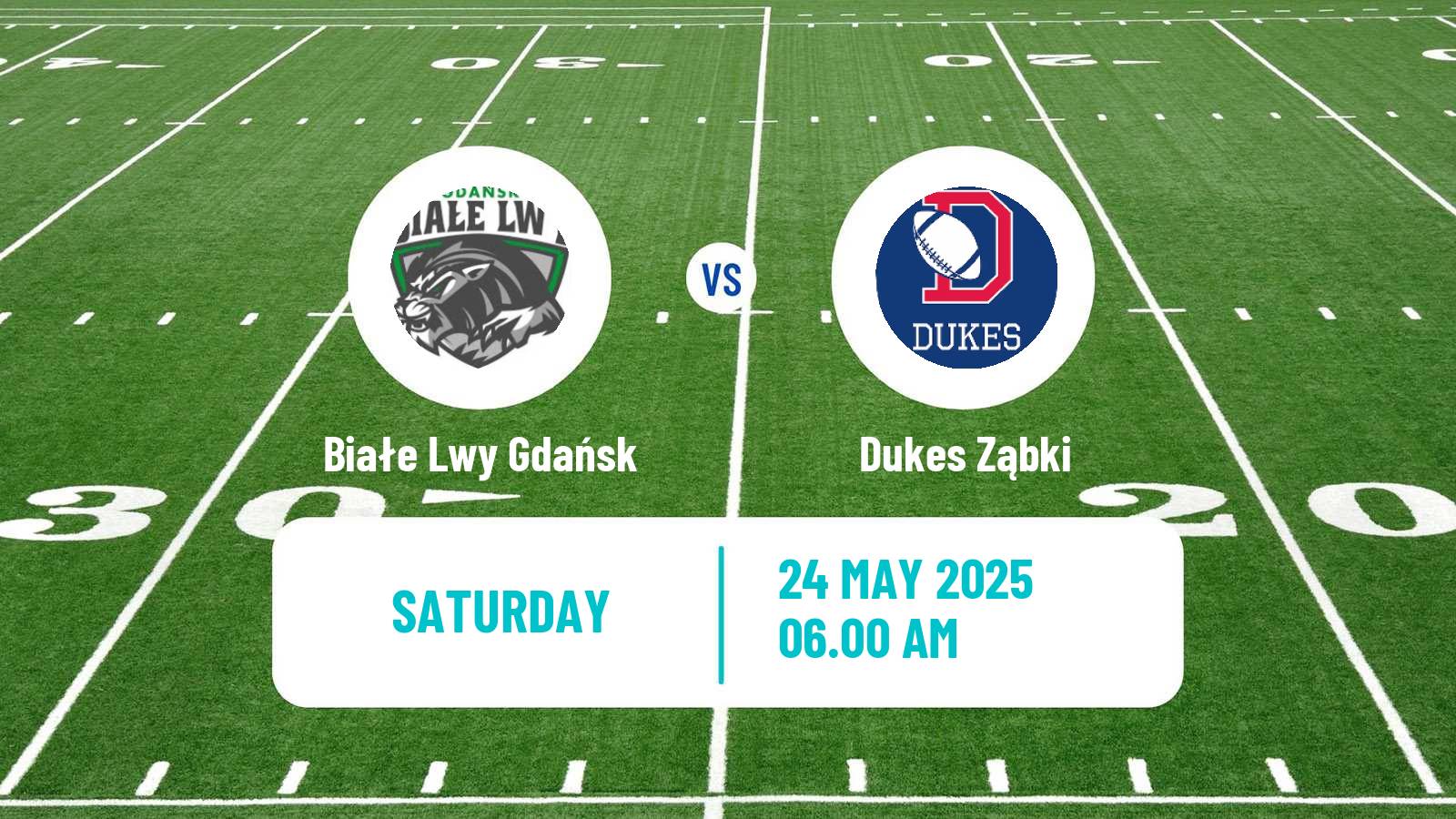 American football Polish PFL 1 Białe Lwy Gdańsk - Dukes Ząbki