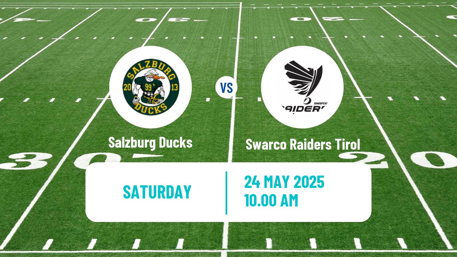 American football Austrian Football League Salzburg Ducks - Swarco Raiders Tirol