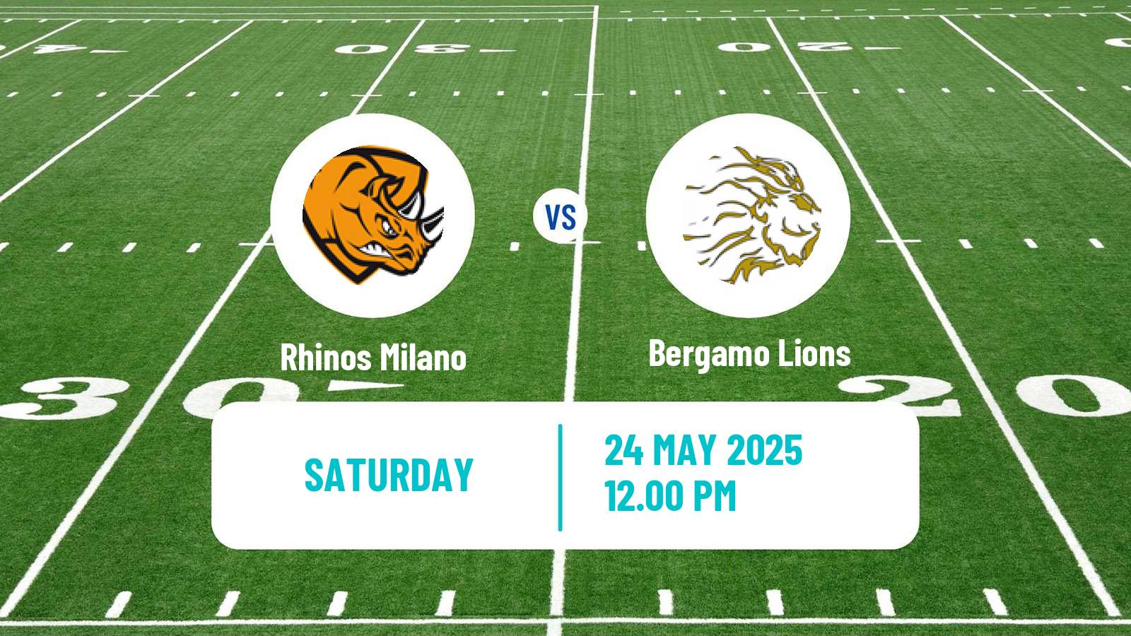 American football Italian IFL Rhinos Milano - Bergamo Lions