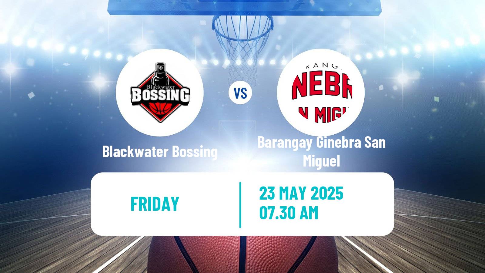 Basketball Philippines Cup Blackwater Bossing - Barangay Ginebra San Miguel