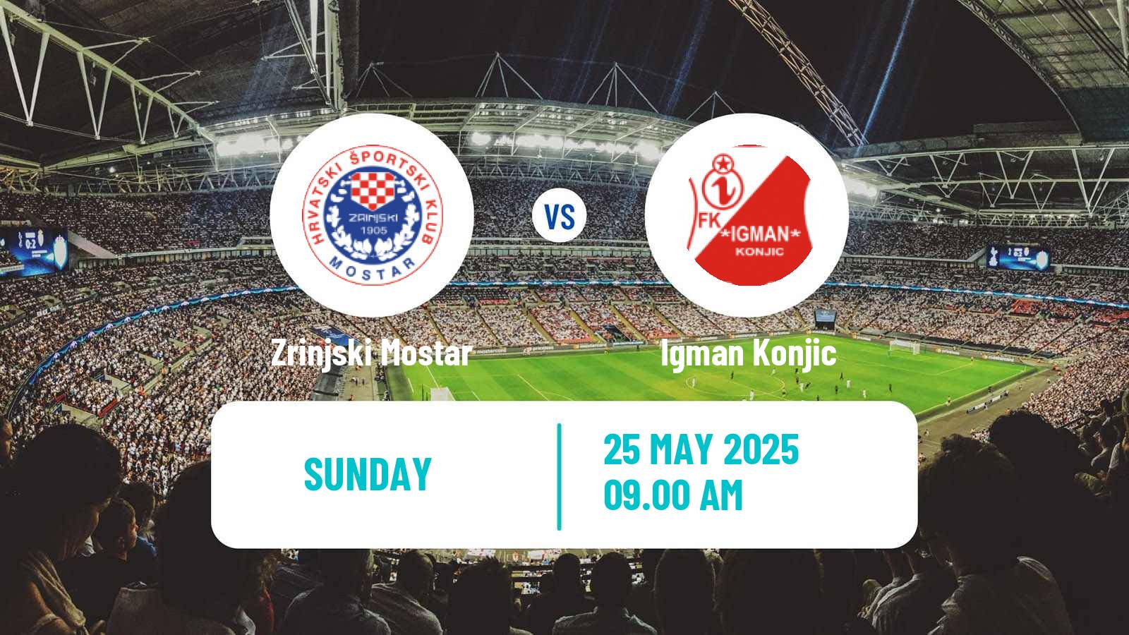 Soccer Bosnian Premier League Zrinjski Mostar - Igman Konjic