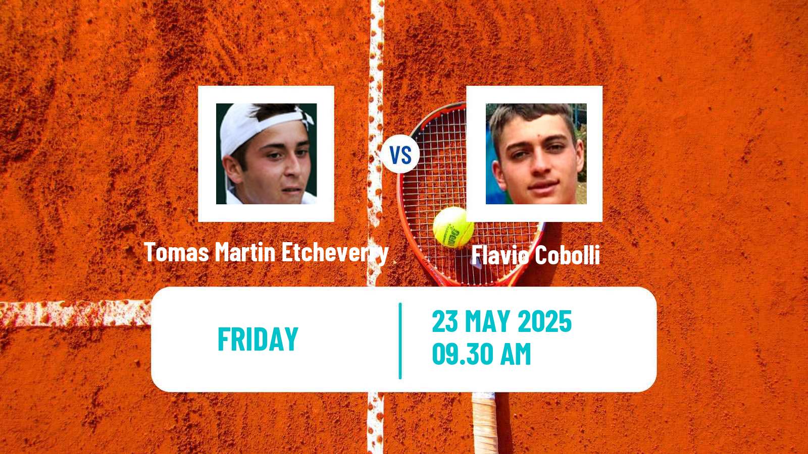 Tennis ATP Hamburg Tomas Martin Etcheverry - Flavio Cobolli