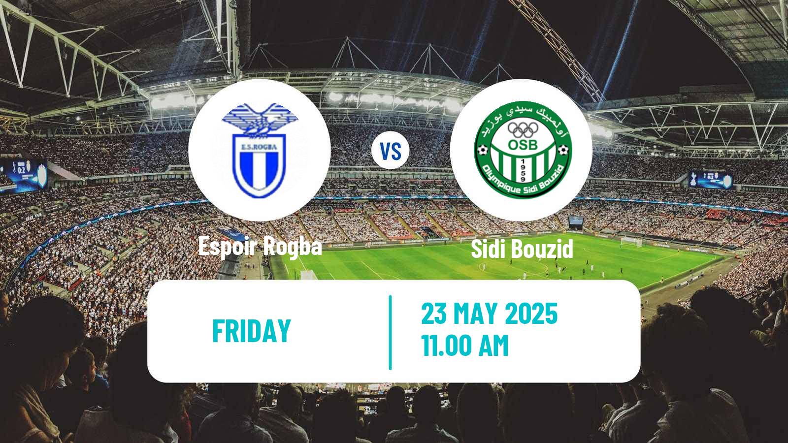 Soccer Tunisian Ligue 2 Espoir Rogba - Sidi Bouzid