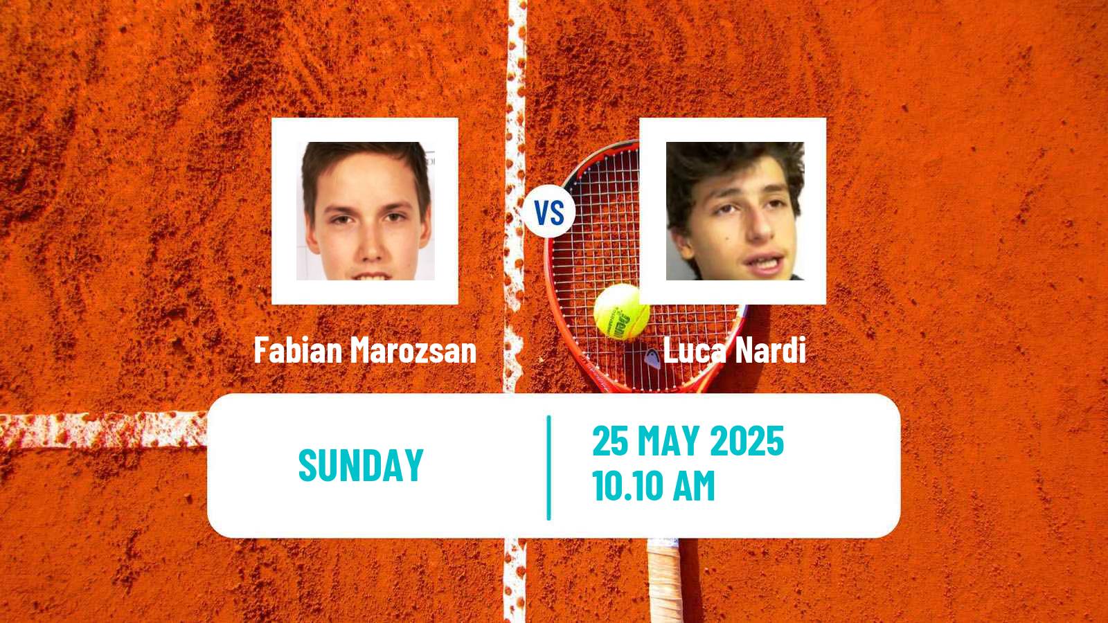 Tennis ATP Roland Garros Fabian Marozsan - Luca Nardi