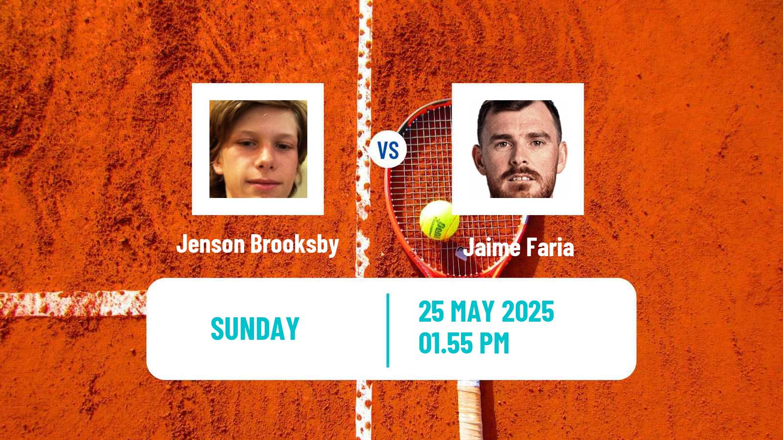 Tennis ATP Roland Garros Jenson Brooksby - Jaime Faria