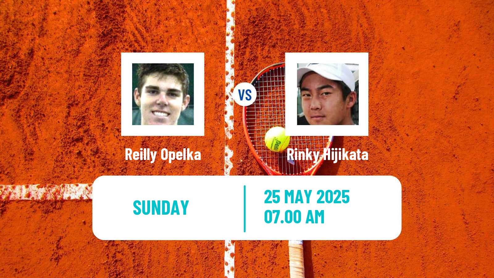 Tennis ATP Roland Garros Reilly Opelka - Rinky Hijikata