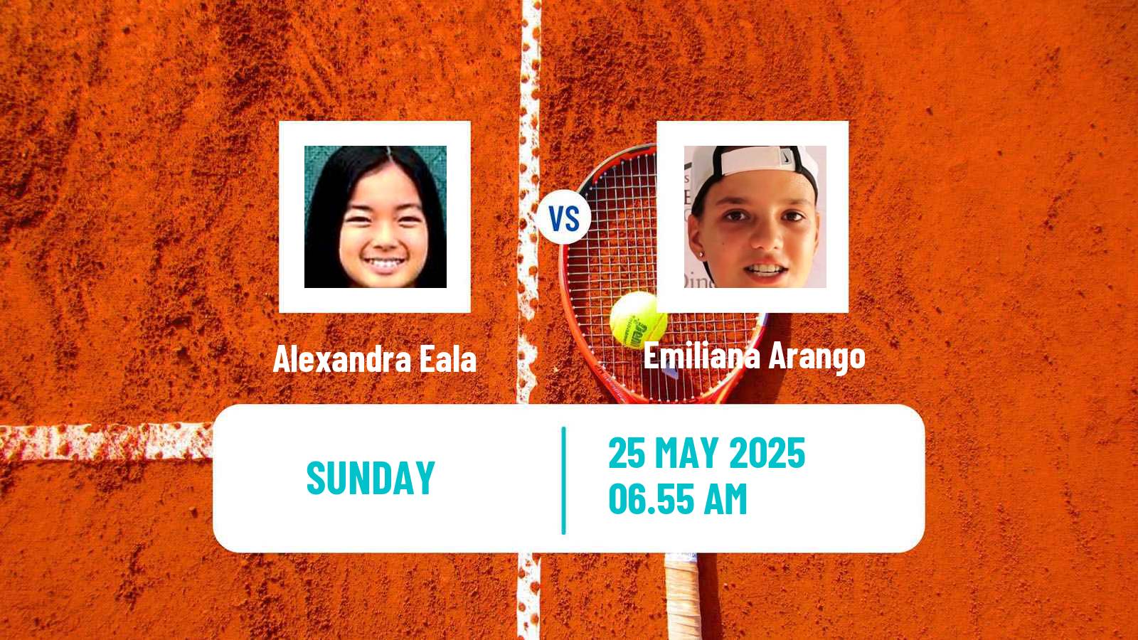 Tennis WTA Roland Garros Alexandra Eala - Emiliana Arango