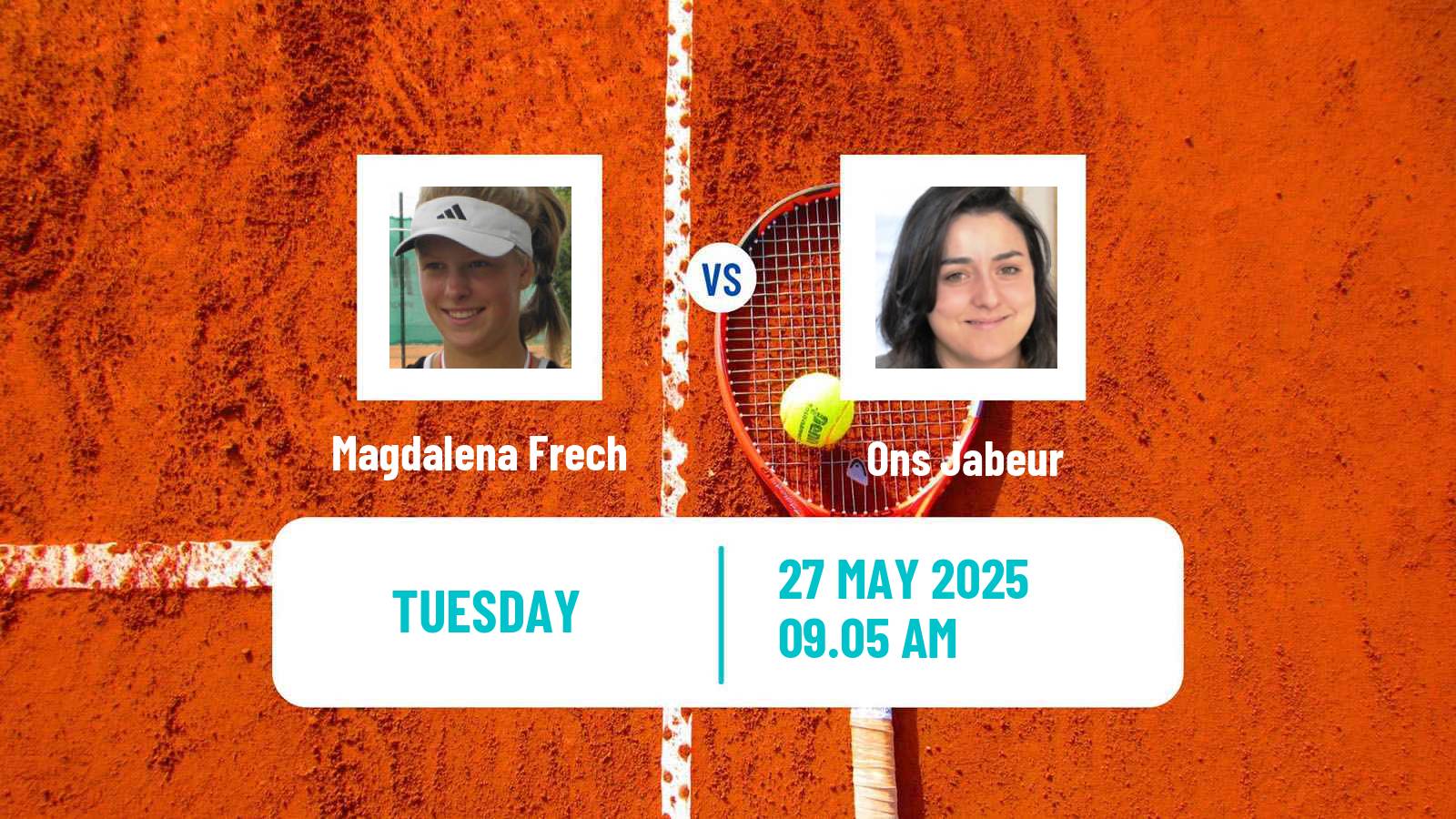 Tennis WTA Roland Garros Magdalena Frech - Ons Jabeur