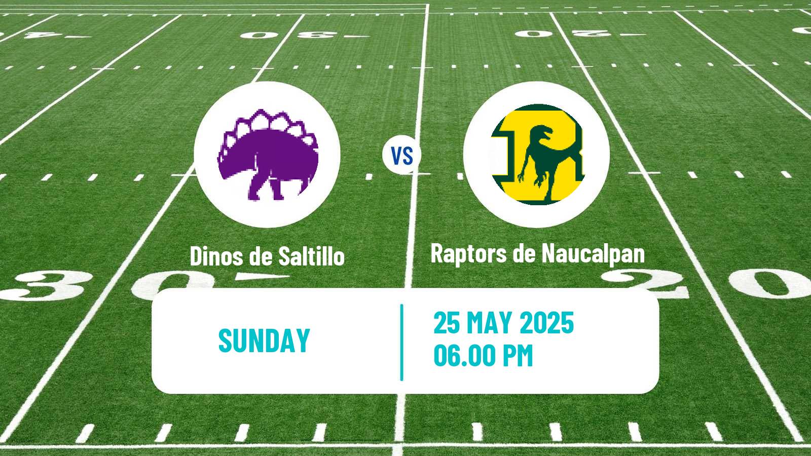 American football Mexican LFA Dinos de Saltillo - Raptors de Naucalpan