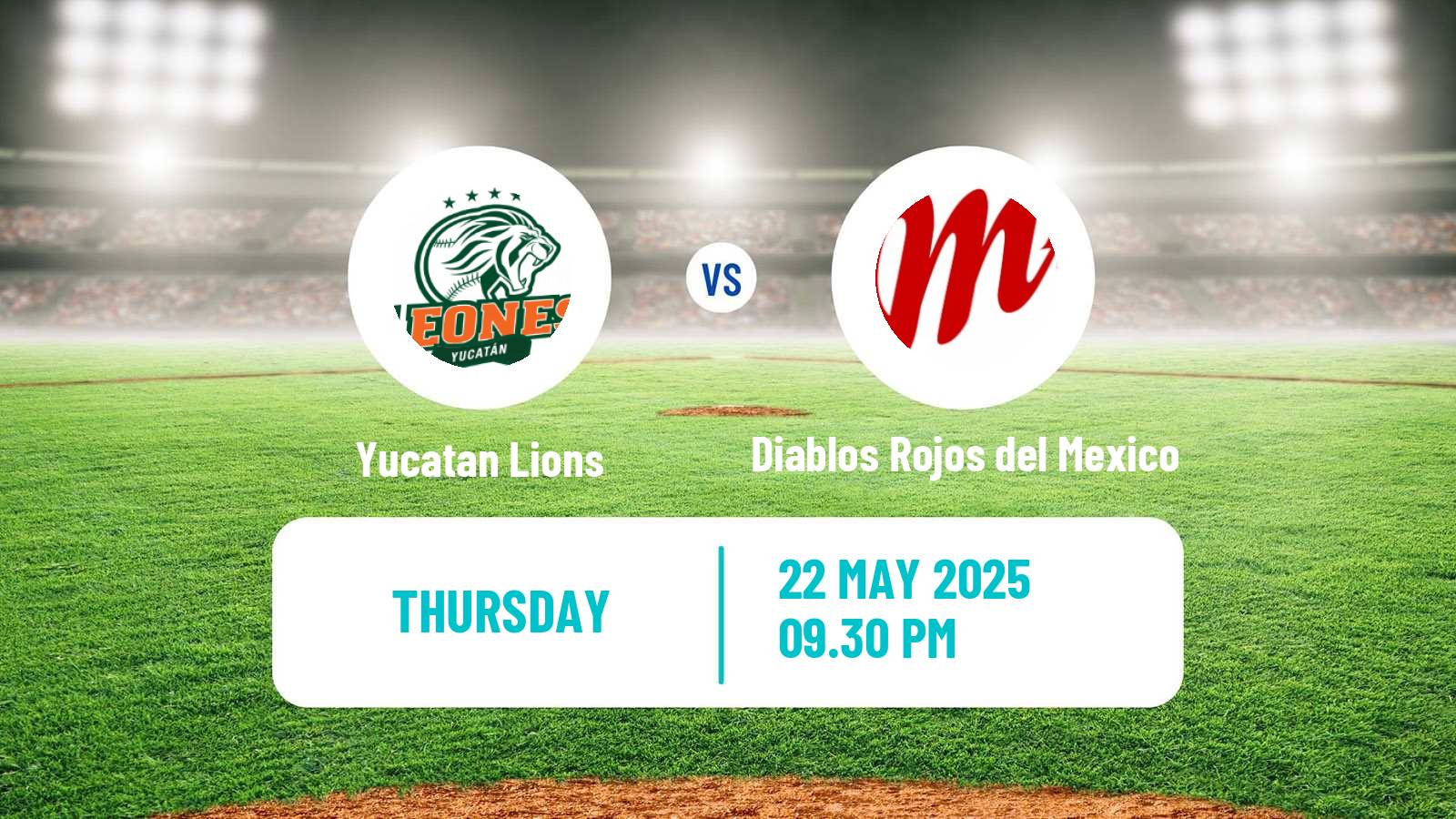 Baseball LMB Yucatan Lions - Diablos Rojos del Mexico