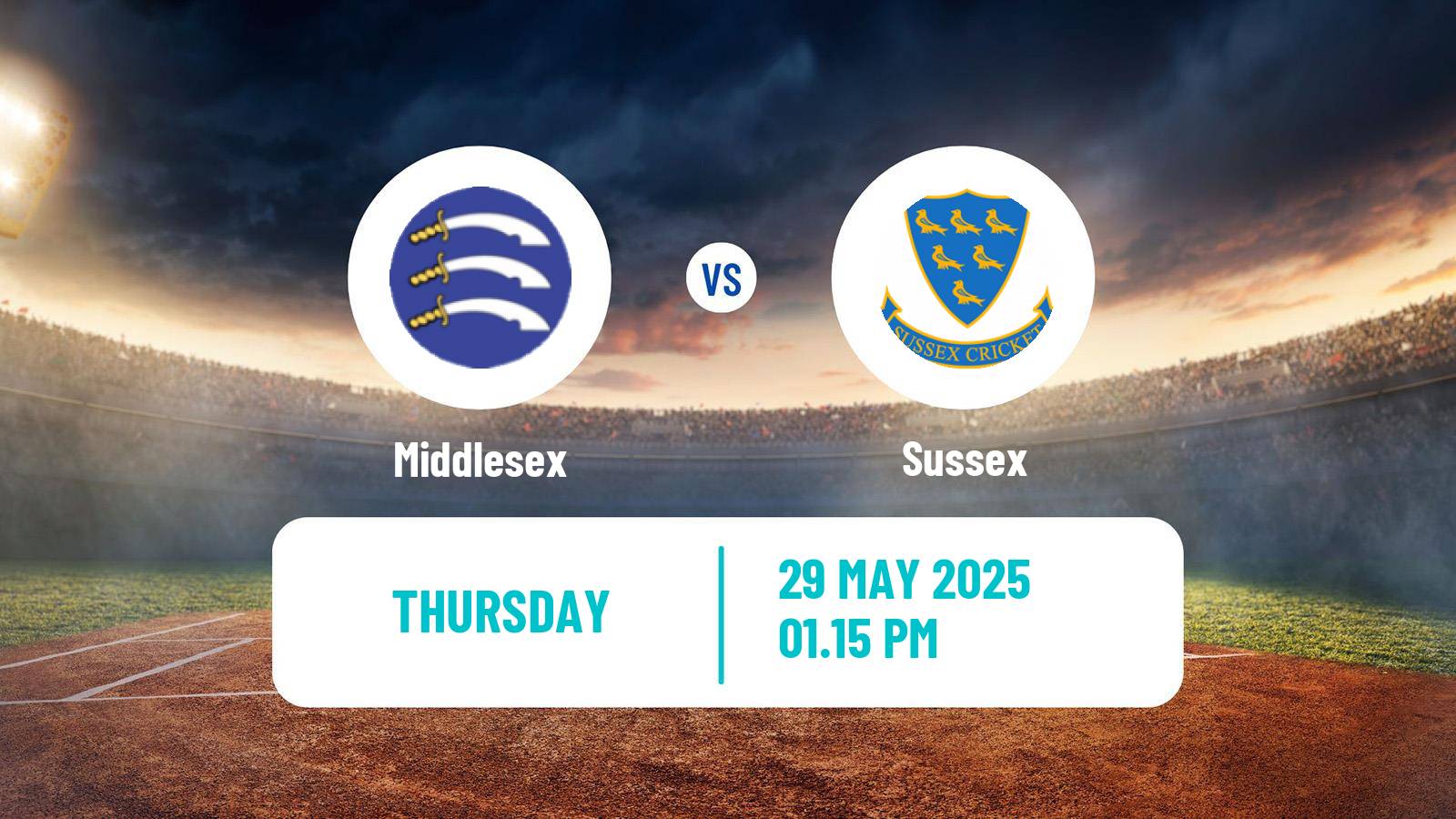 Cricket Vitality Blast Middlesex - Sussex