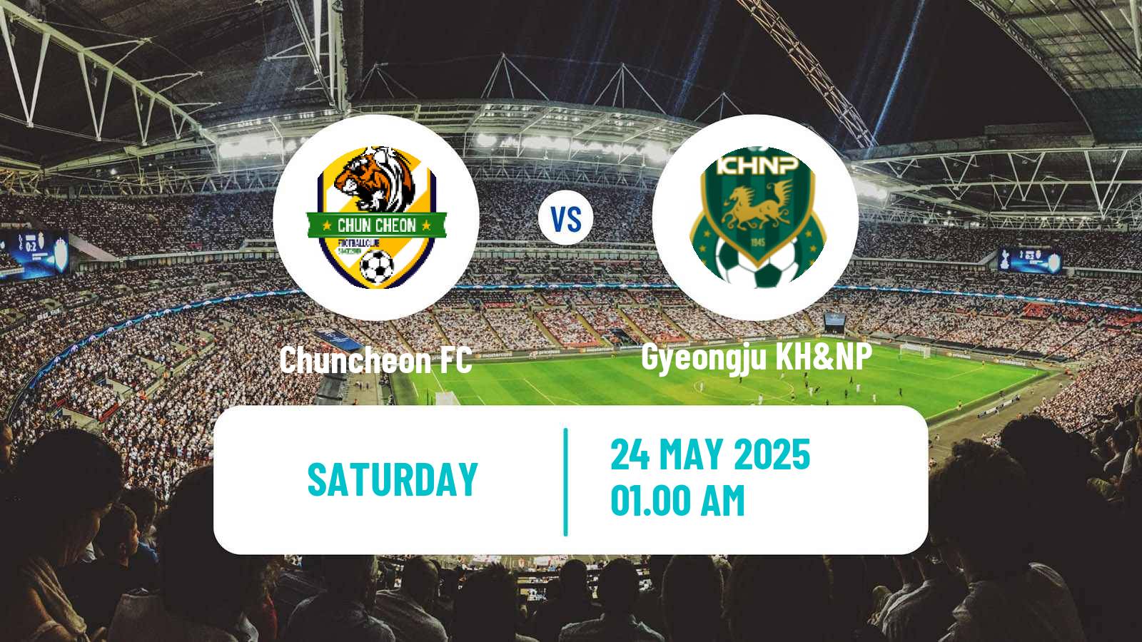Soccer South Korean K3 League Chuncheon - Gyeongju KH&NP