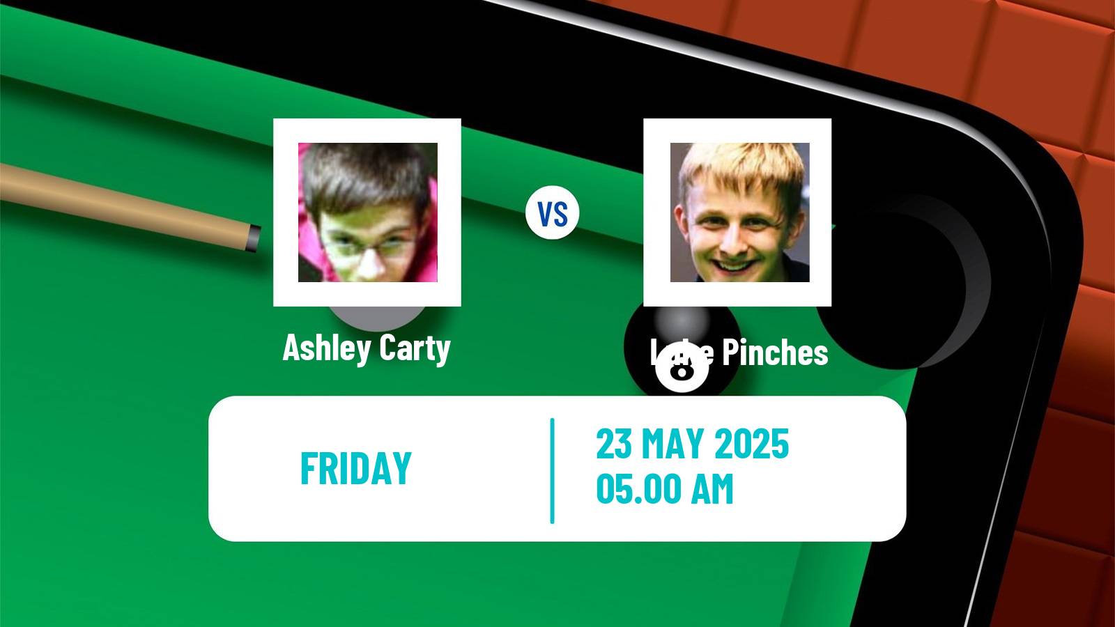 Snooker Qualifying School 1 Ashley Carty - Luke Pinches