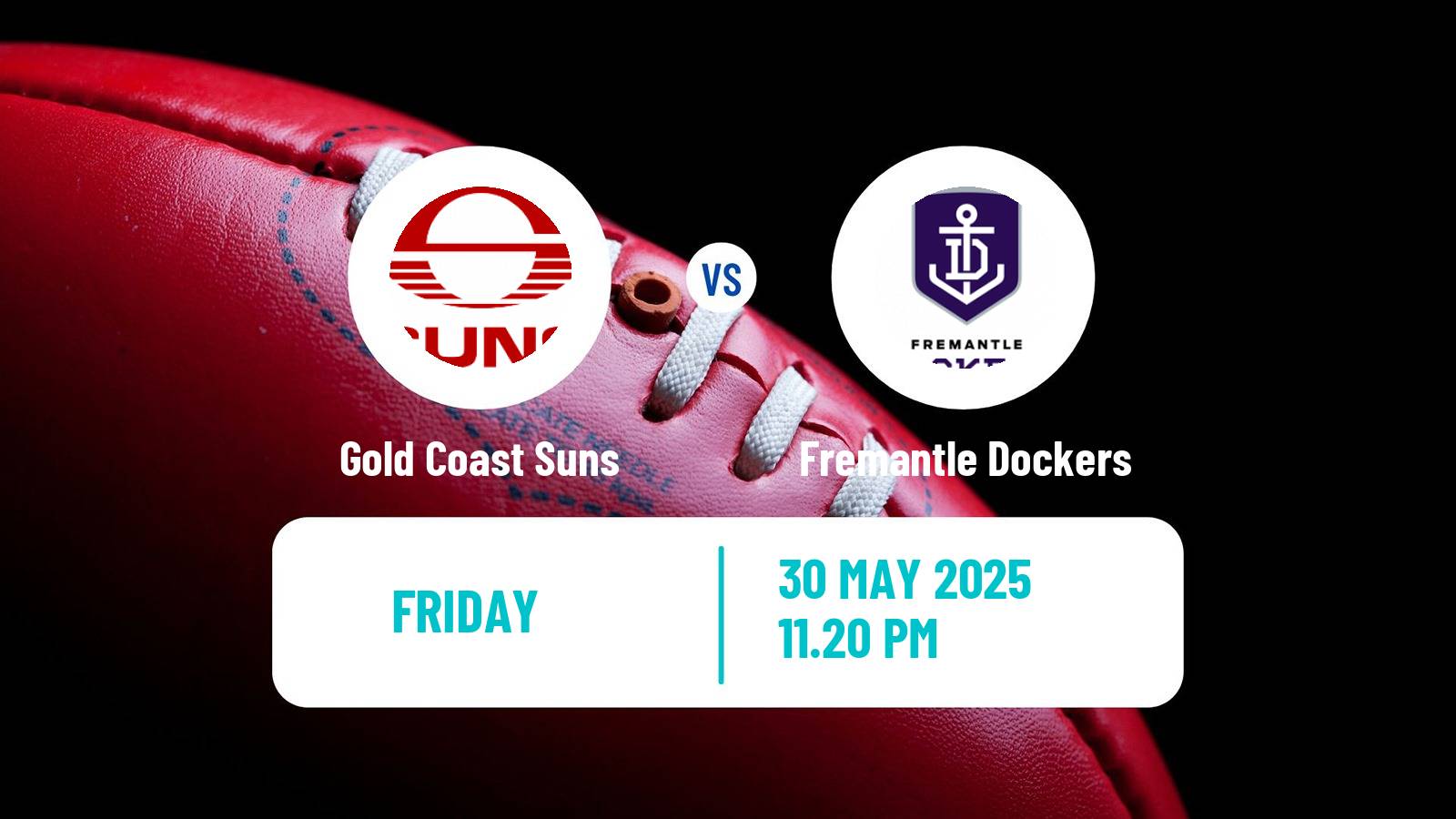 Aussie rules AFL Gold Coast Suns - Fremantle Dockers