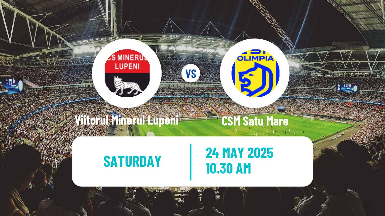 Soccer Romanian Liga 3 - Seria 1 Viitorul Minerul Lupeni - CSM Satu Mare