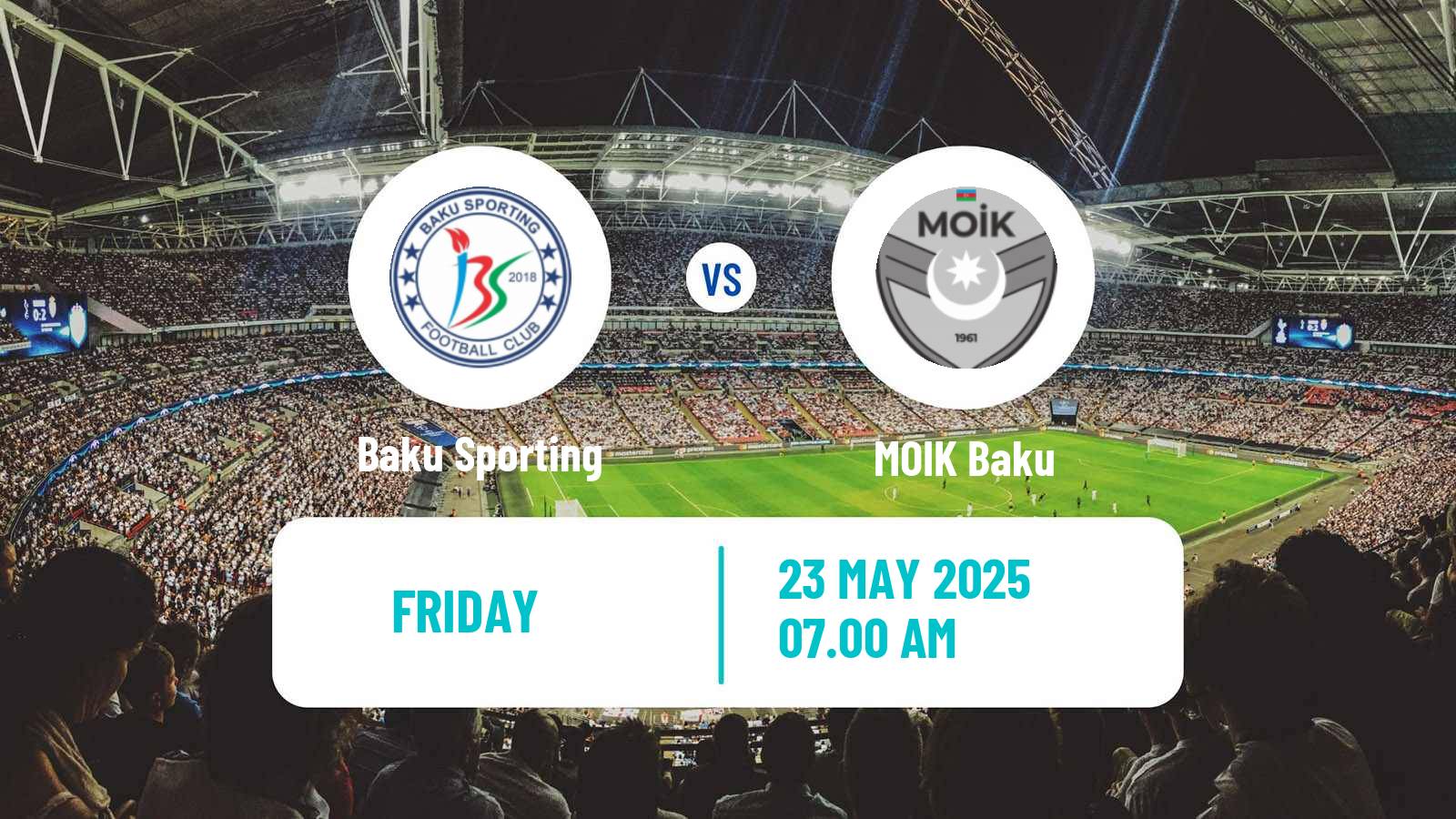Soccer Azerbaijan First Division Baku Sporting - MOIK Baku