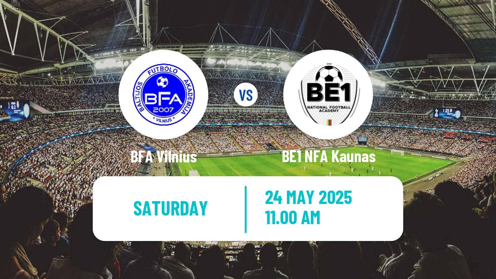 Soccer Lithuanian Division 2 BFA Vilnius - BE1 NFA Kaunas