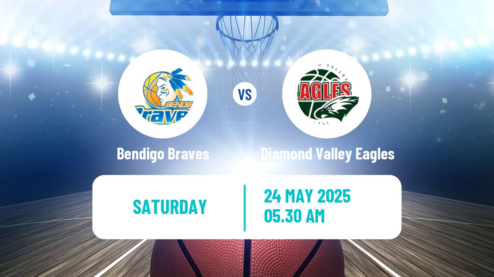 Basketball Australian NBL1 South Bendigo Braves - Diamond Valley Eagles