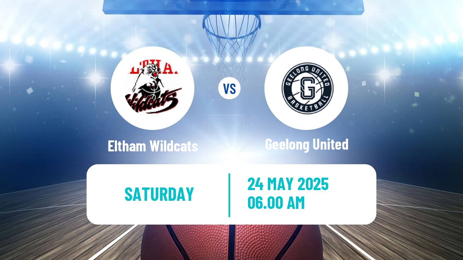 Basketball Australian NBL1 South Eltham Wildcats - Geelong United