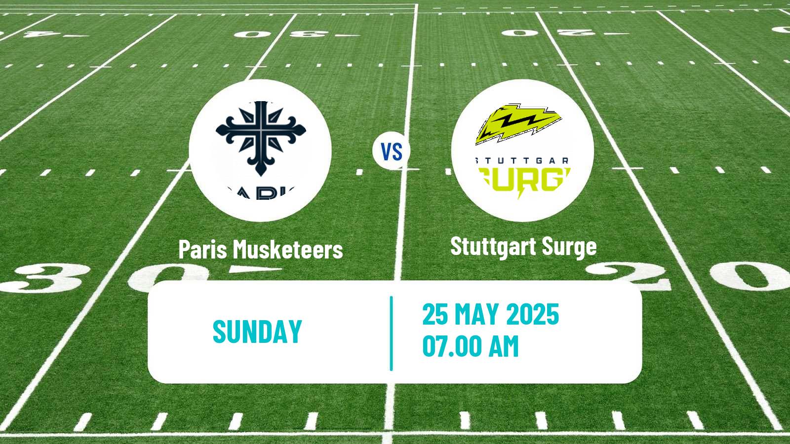 American football European League of American Football Paris Musketeers - Stuttgart Surge