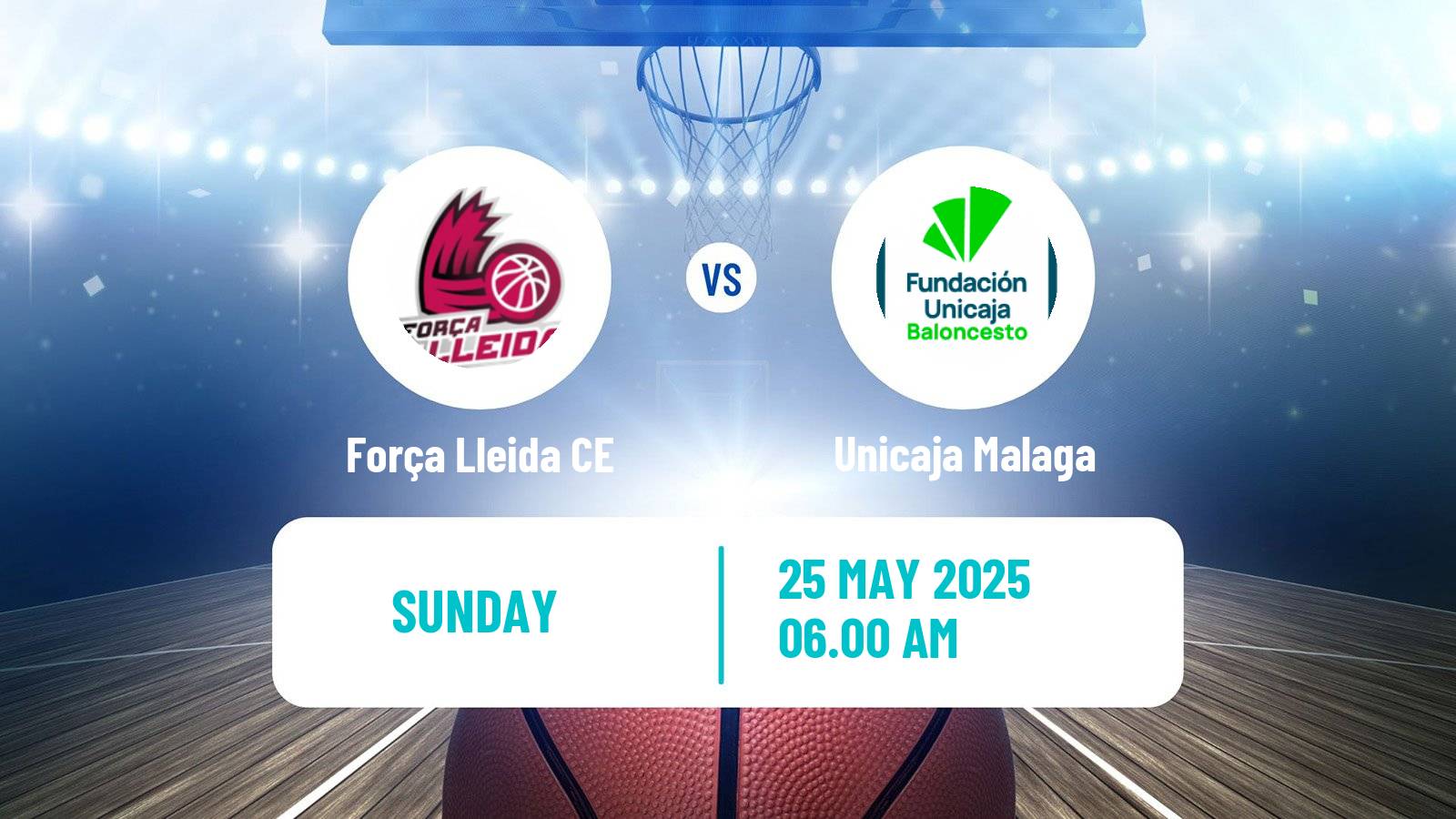 Basketball Spanish ACB League Força Lleida CE - Unicaja Malaga