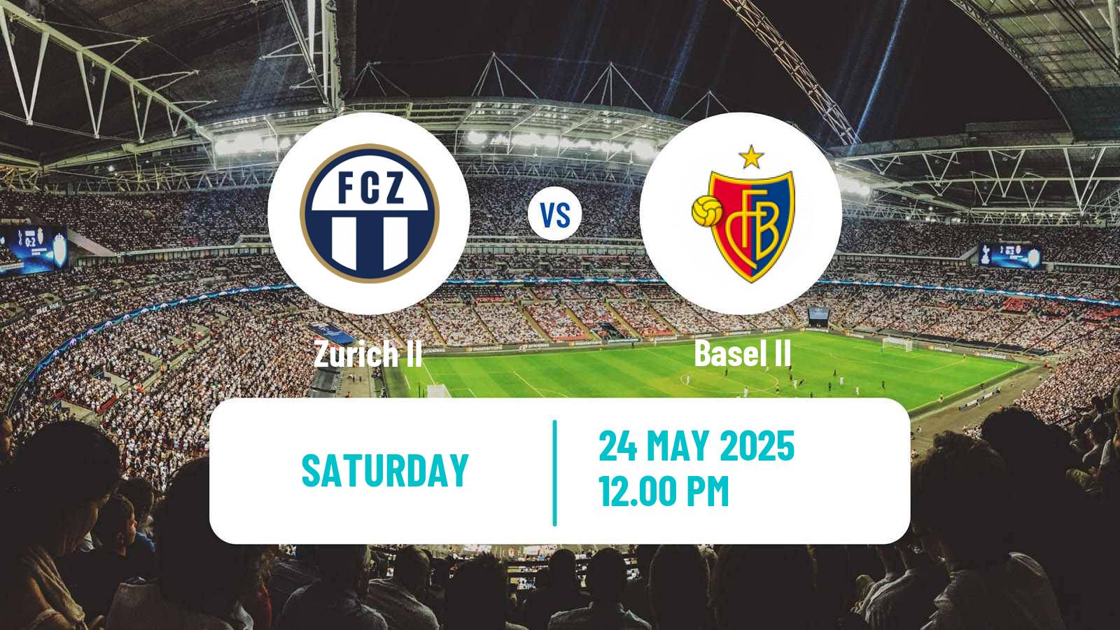 Soccer Swiss Promotion League Zurich II - Basel II