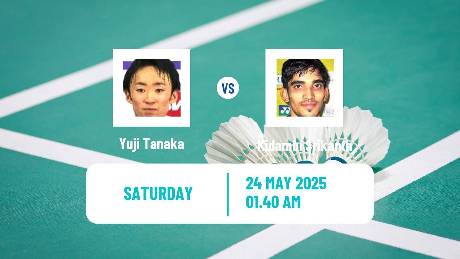 Badminton BWF World Tour Malaysia Masters Men Yuji Tanaka - Kidambi Srikanth