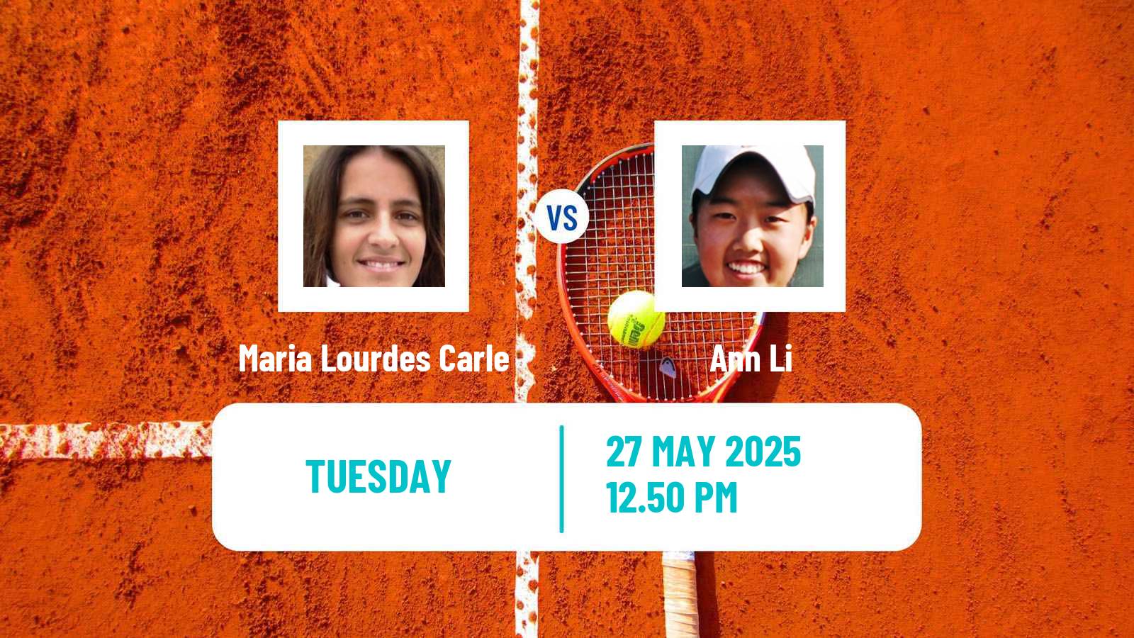 Tennis WTA Roland Garros Maria Lourdes Carle - Ann Li