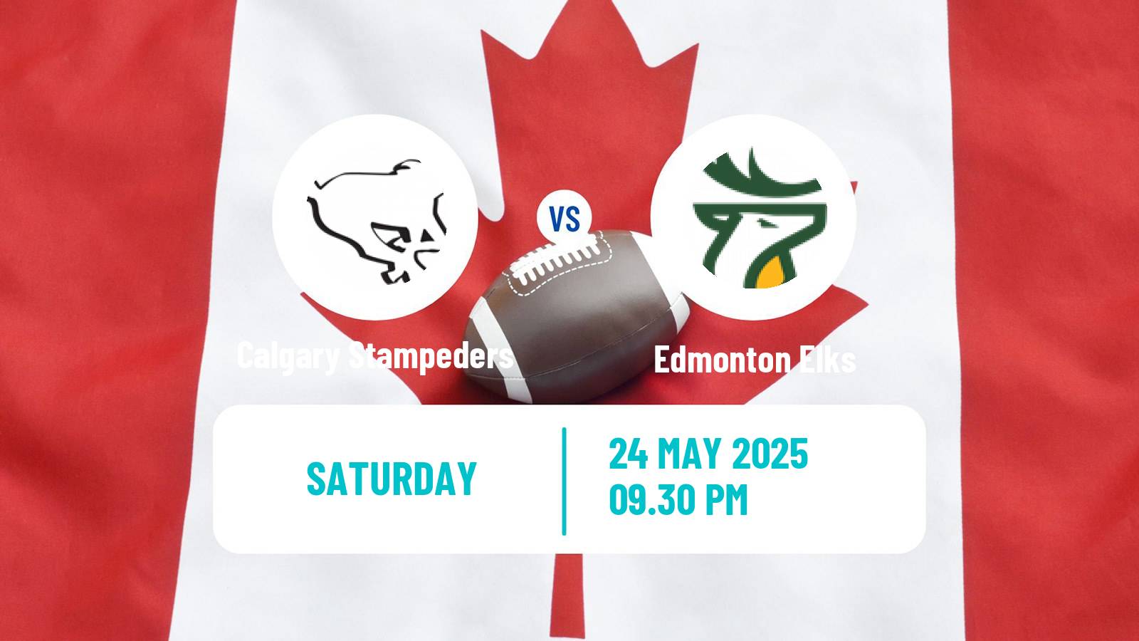 Canadian football CFL Calgary Stampeders - Edmonton Elks