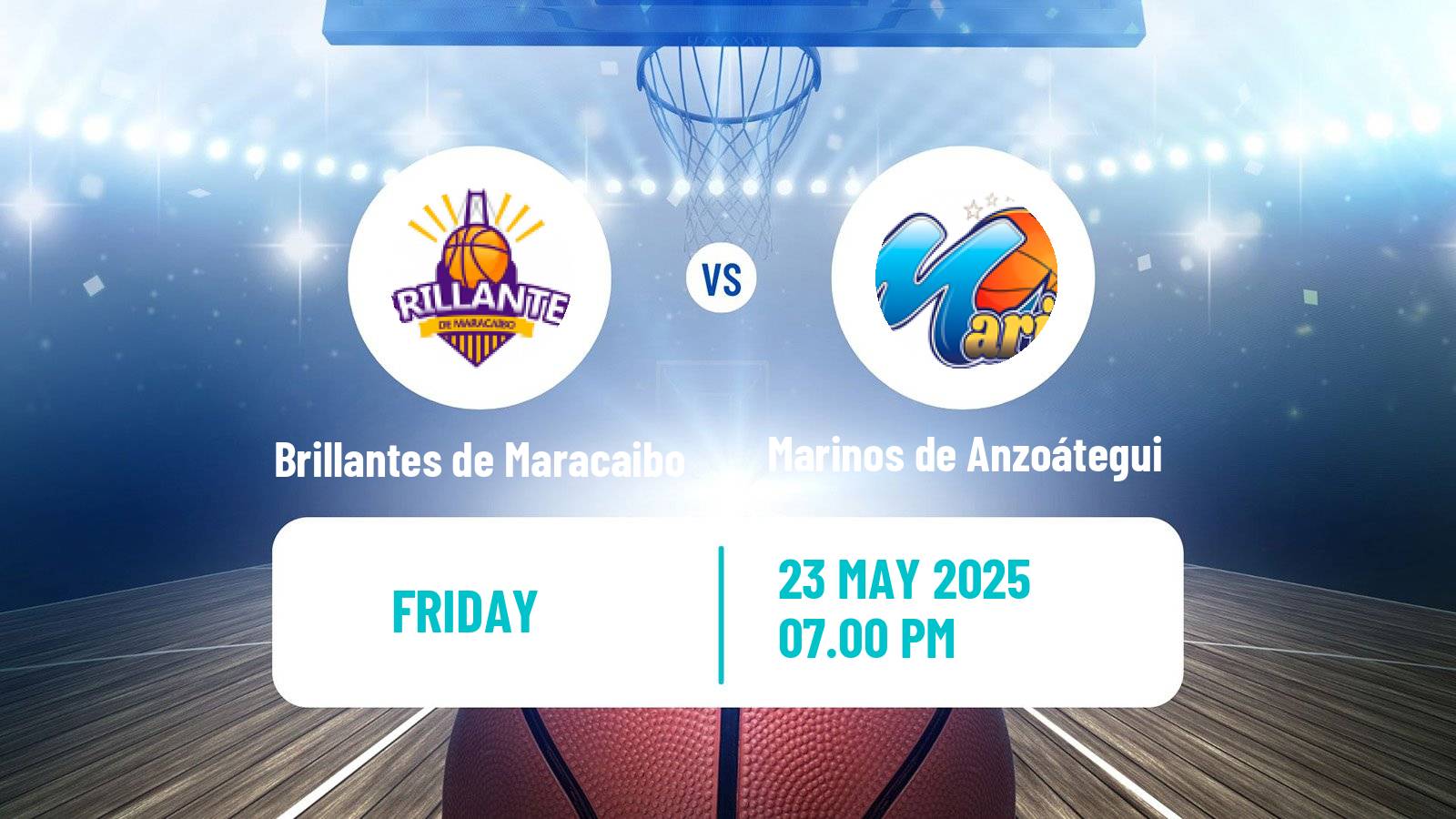 Basketball Venezuelan Superliga Basketball Brillantes de Maracaibo - Marinos de Anzoátegui
