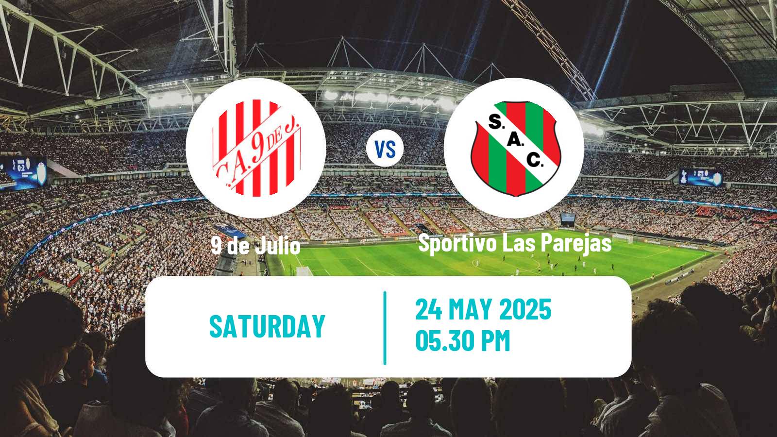 Soccer Argentinian Torneo Federal 9 de Julio - Sportivo Las Parejas
