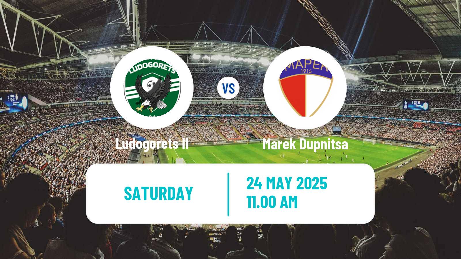 Soccer Bulgarian Vtora Liga Ludogorets II - Marek Dupnitsa