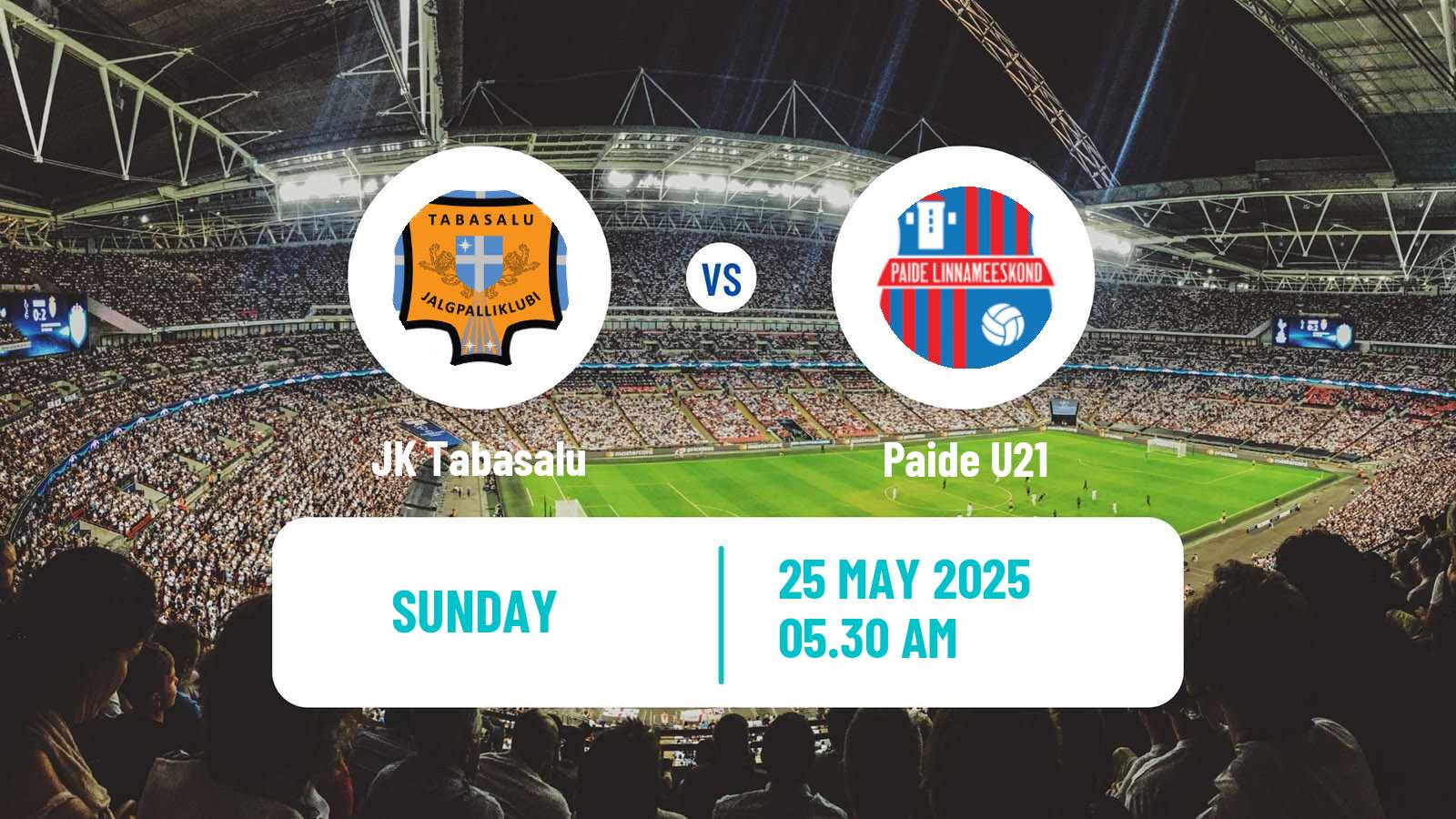 Soccer Estonian Esiliiga B Tabasalu - Paide U21