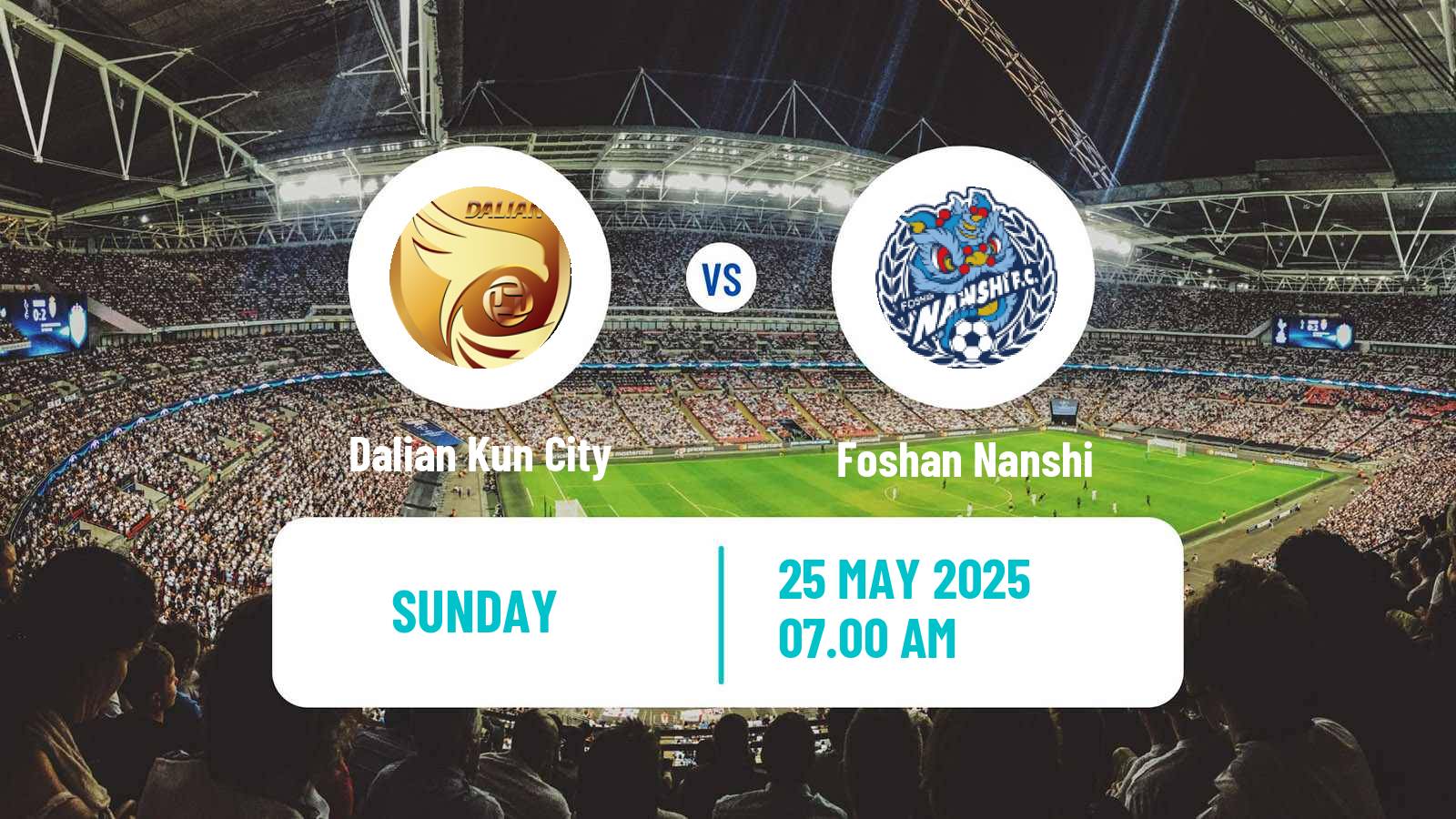 Soccer Chinese Jia League Dalian Kun City - Foshan Nanshi