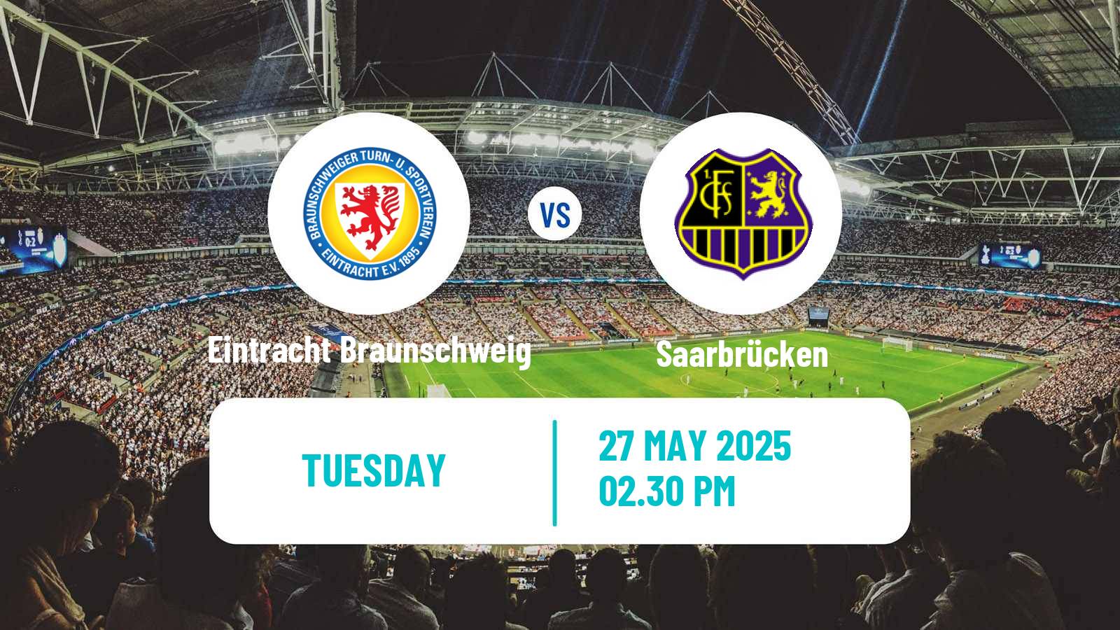 Soccer German 2 Bundesliga Eintracht Braunschweig - Saarbrücken