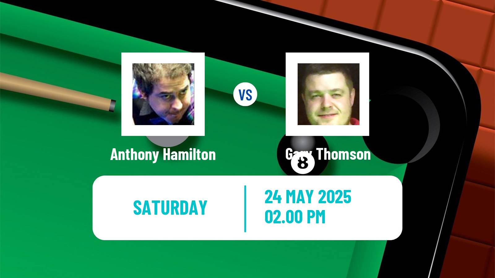 Snooker Qualifying School 1 Anthony Hamilton - Gary Thomson
