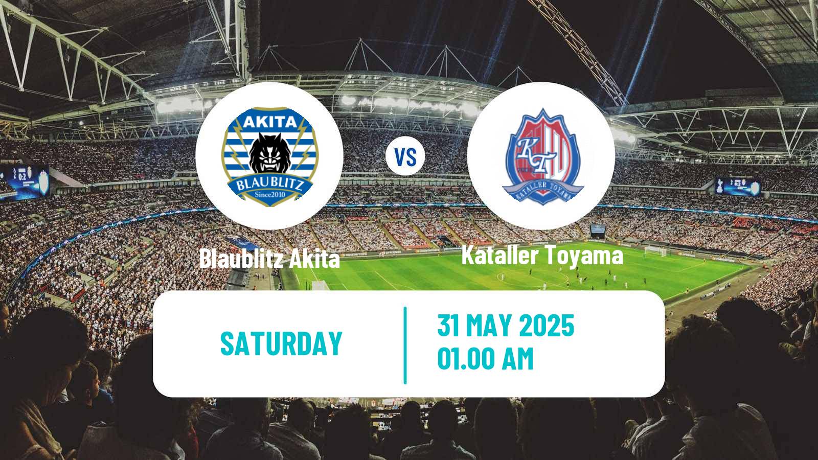 Soccer Japan J2 League Blaublitz Akita - Kataller Toyama