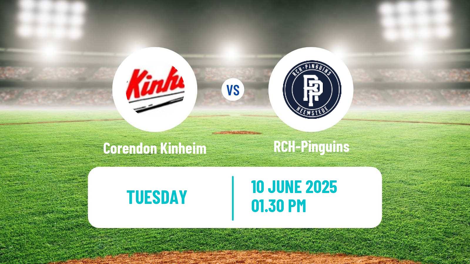 Baseball Dutch Hoofdklasse Baseball Corendon Kinheim - RCH-Pinguins