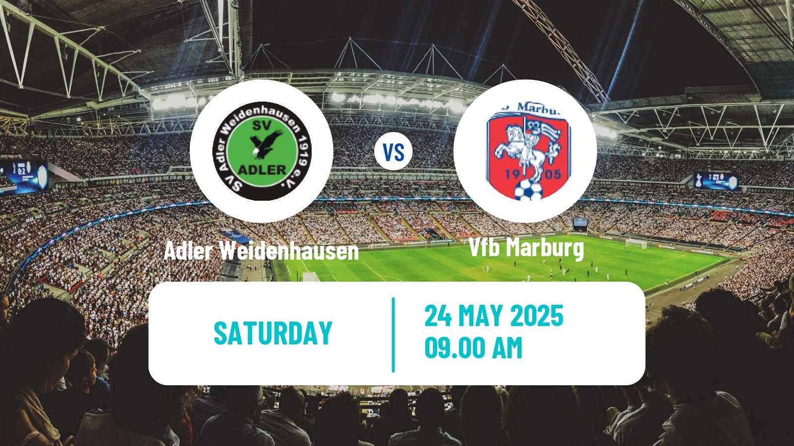 Soccer German Oberliga Hessen Adler Weidenhausen - Marburg