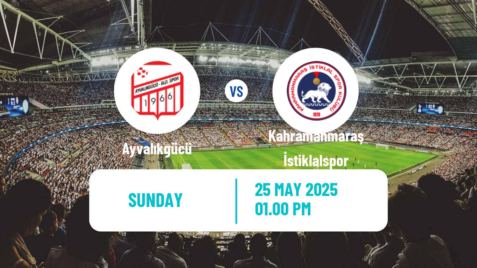 Soccer Turkish 3 Lig Group 1 Ayvalıkgücü - Kahramanmaraş İstiklalspor