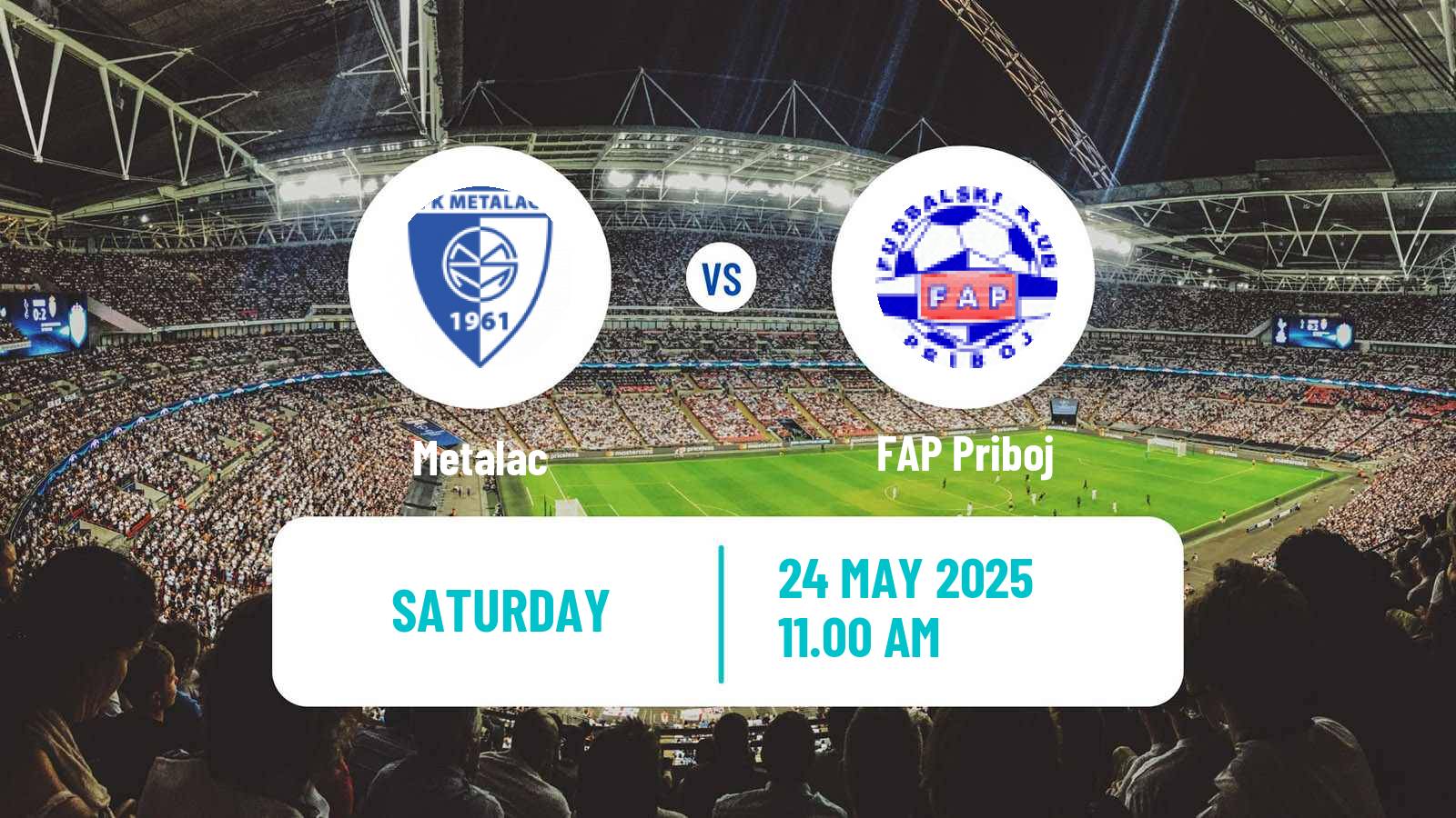 Soccer Serbian Srpska Liga - West Metalac - FAP Priboj