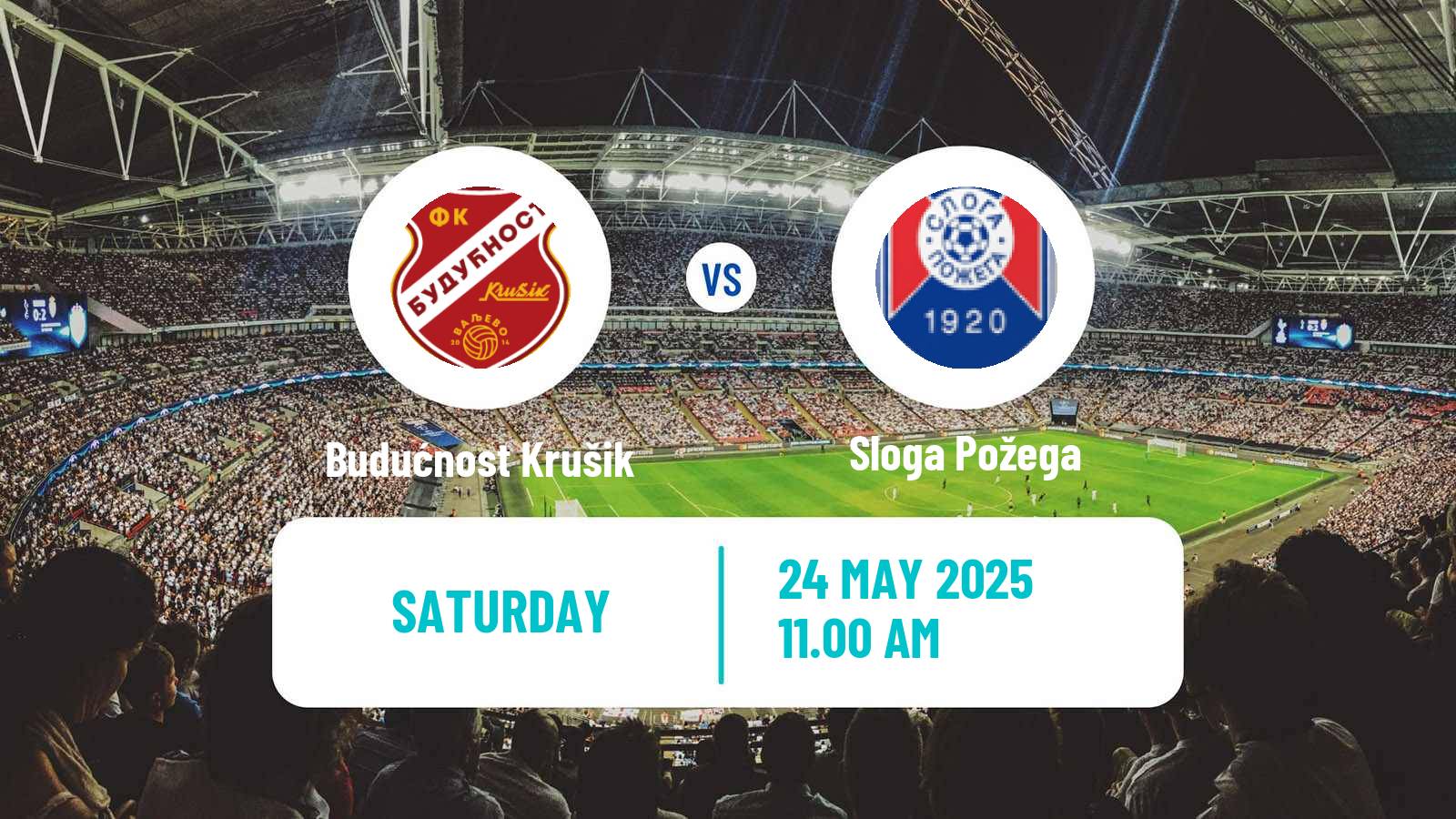 Soccer Serbian Srpska Liga - West Budućnost Krušik - Sloga Požega