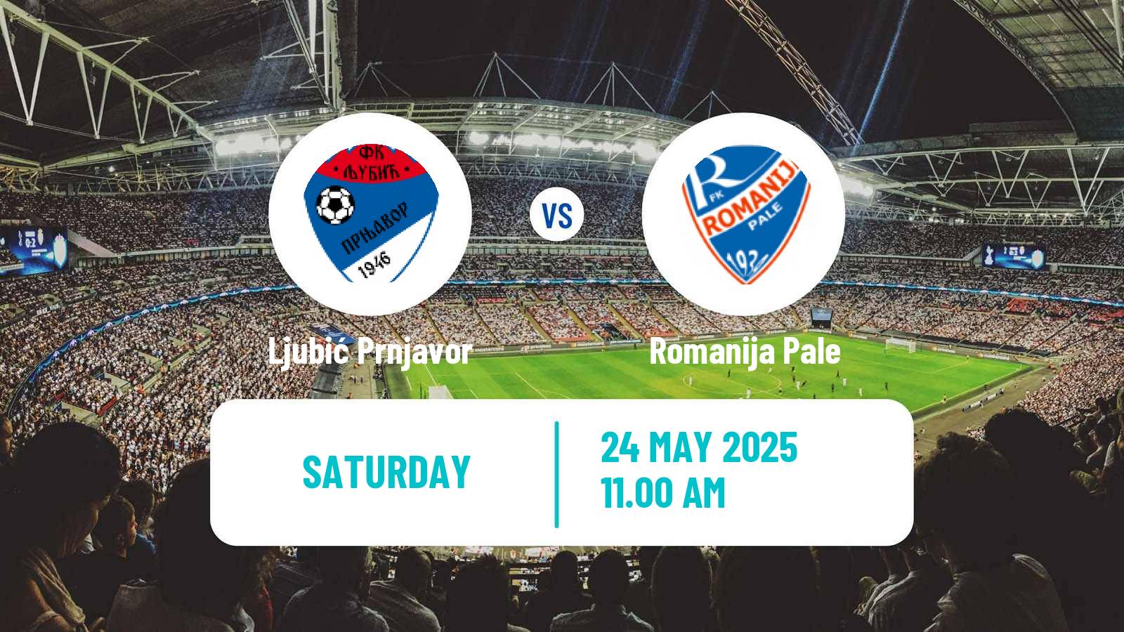 Soccer Bosnian Prva Liga RS Ljubić Prnjavor - Romanija Pale