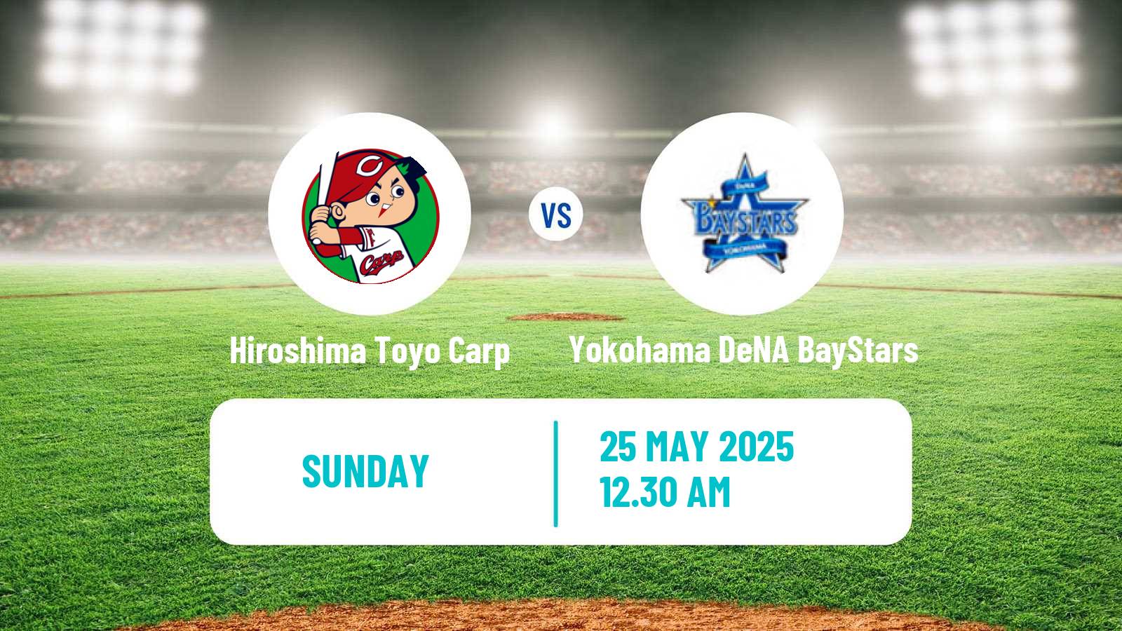 Baseball NPB Hiroshima Toyo Carp - Yokohama DeNA BayStars